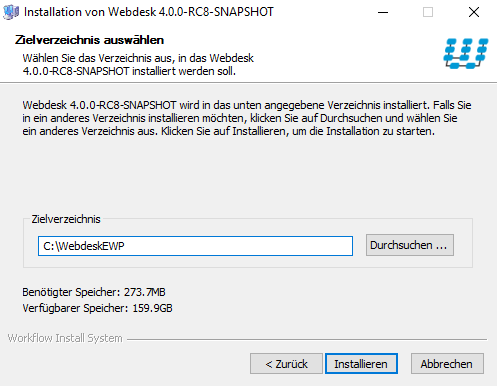 Installation Webdesk 3